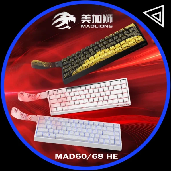 Madlions Mad 60He Magnetic Switch Mechanical Keyboard – MAD68 Wired Custom Esports Gamer Keyboard Gifts
