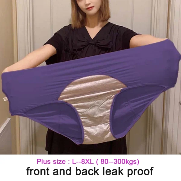 5Pcs Leak Proof Menstrual Panties Women Cotton Comfort Incontinence Briefs Female Period Physiological Underwear Plus Size 8XL - Image 3