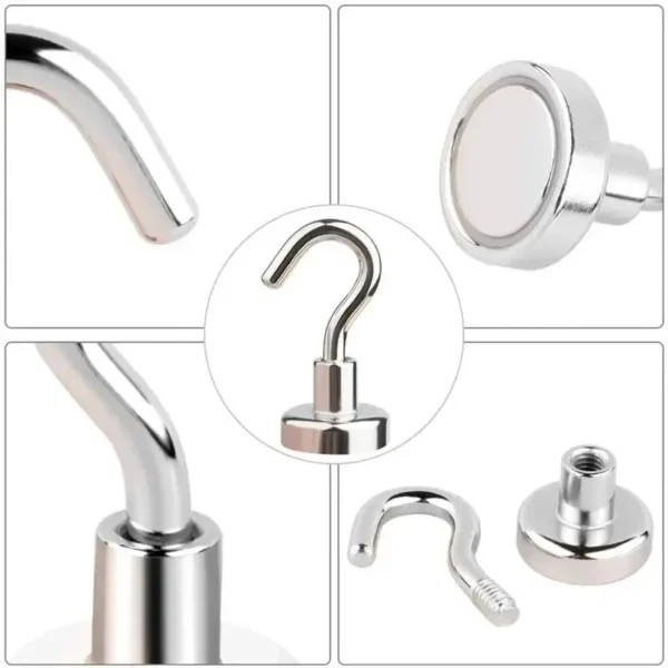 10PCS Strong Magnet Hooks Multi-Purpose Storage Hooks Home Kitchen Bar Storage Hooks Key Storage Hooks Bathroom Hangers - Image 5