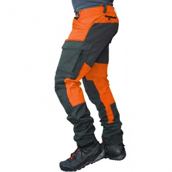 Nylon Men Cargo Pants Color Block Multi Pockets Sports Pants Work Trousers Outdoor Hiking Trekking Army Joggers Pants - Image 2