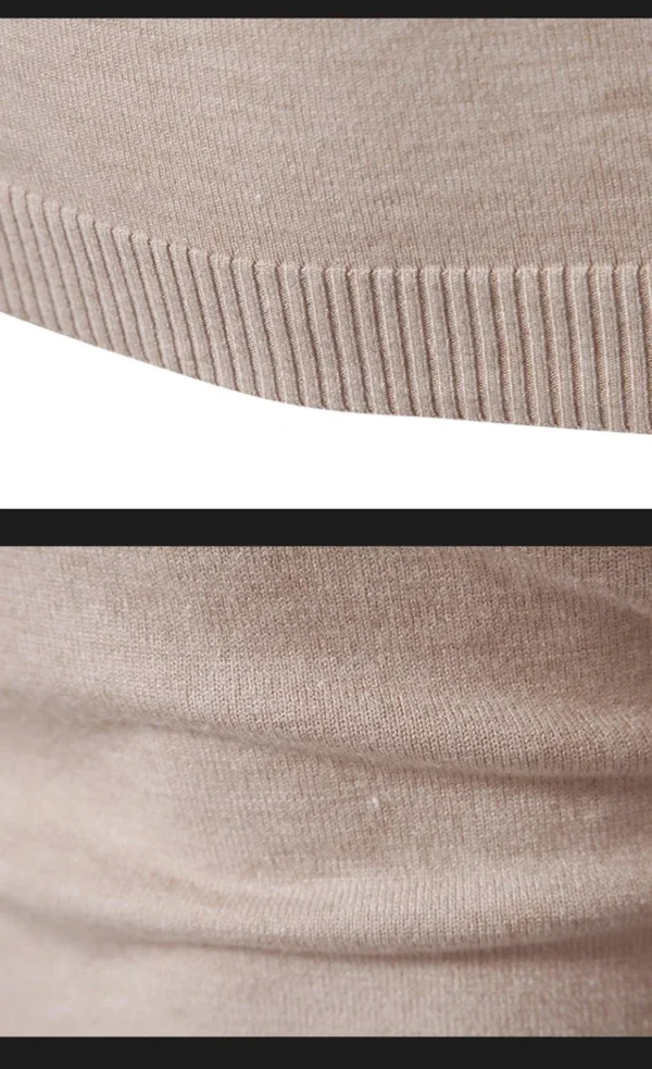 Men’s High Neck Sweater Pullover, a knitted turtleneck that offers warmth and timeless casual style for the colder months. - Image 6