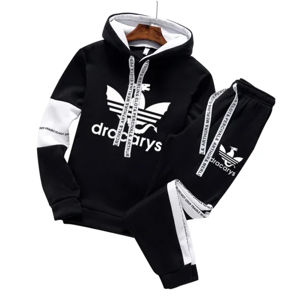 2024 Winter Hoodie Sets Men Tracksuit Casual Hoodies Sweatshirt Piece Set Male Pullover Hoody Fashion Streetwear Clothes Hoodies - Image 2