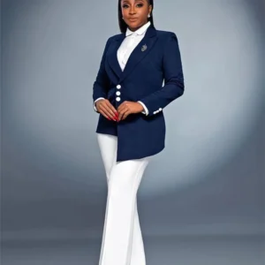 Simple Slim Fit Pants Suits Set for Women, Formal Wear, Custom Made, Prom Dress, Fashion, Office, Ladies, 2Pcs, 2025 Customized