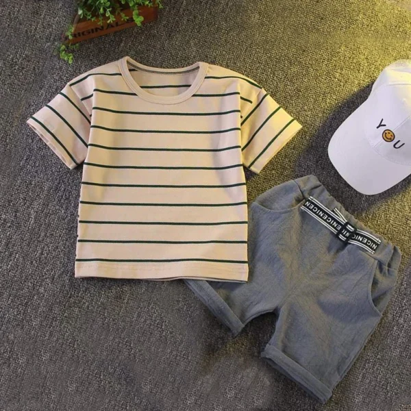 Children Clothing mother Kids Clothes Children's Sets Boys T-shirt Shorts Summer Cotton Short sleeve fashion Suit2PCS - Image 4