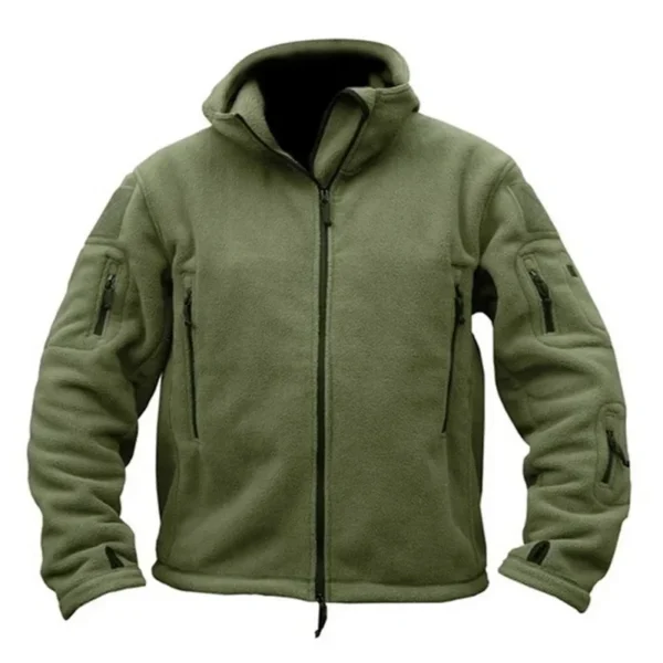 Prowow New Men's Outdoor Warm Fleece Jacket For Foreign Trade Cold Proof Charge Jacket Solid Color Hooded Jacket - Image 4