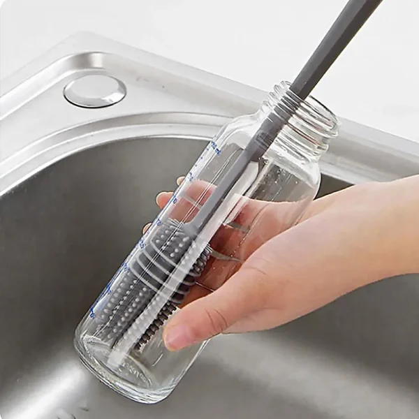 Silicone Bottle Brush Cup Scrubber Glass Cleaner Kitchen Cleaning Tool Useful Things for Home - Image 5