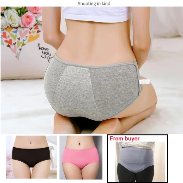 5Pcs Leak Proof Menstrual Panties Women Cotton Comfort Incontinence Briefs Female Period Physiological Underwear Plus Size 8XL - Image 2