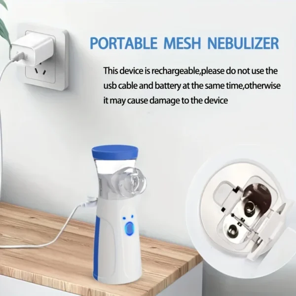 Medical Silent Mesh Nebulizer Mini Humidifier Asthma Inhaler Portable Adult Children Atomizer Baby Breathing Home Health Care - Image 4