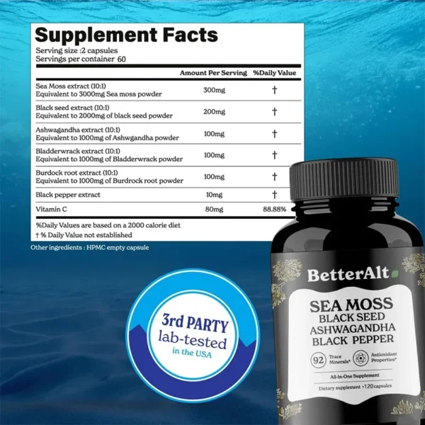 Sea Moss Supplements Help Maintain Energy, Stamina and Overall Well-being, Daily Performance and Immune Health - Image 6