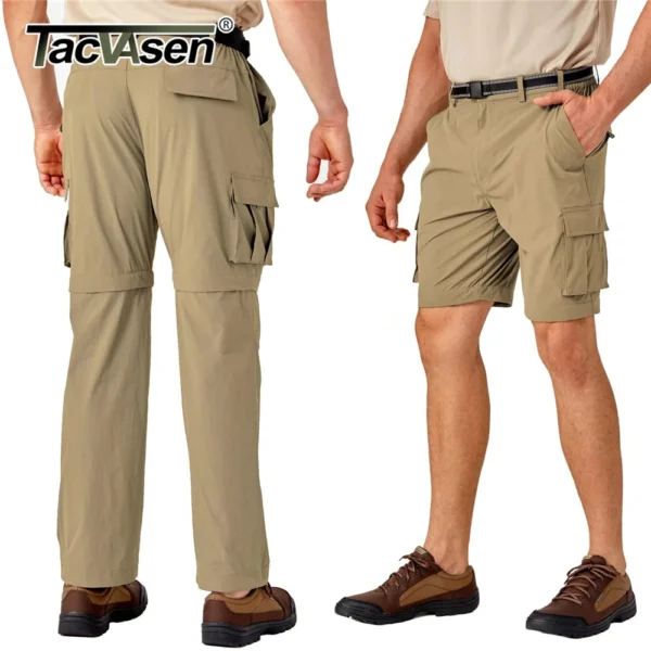 TACVASEN Zip Off Hiking Pants Convertible Shorts Mens Cargo Work Pants Lightweight Breathable Trousers Workwear Outdoor Bottoms - Image 2