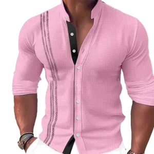 Mens Shirts Mens Tops Button Down Casual Collared Cotton Blend Daily Dress Shirt Formal Shirts Long Sleeve Comfy