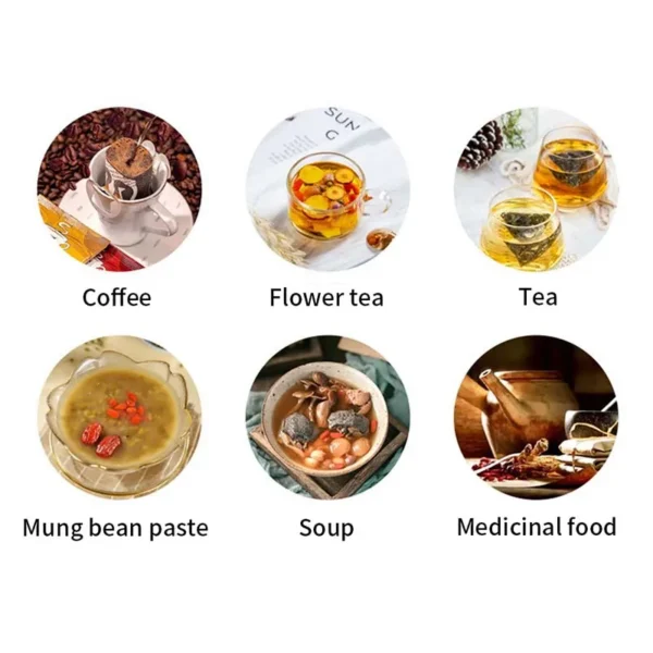 110V220V Health Pot Multifunctional Electric Cooking Soup Decocting Medicine Flower Tea Maker Black Camellia Teapot EU US Plug - Image 3