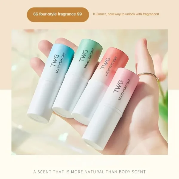 4-Pack Solid Perfume Gift Set Long-lasting Fragrance Light Fragrance Male and Female Students Portable Fresh Solid Perfume Set - Image 5