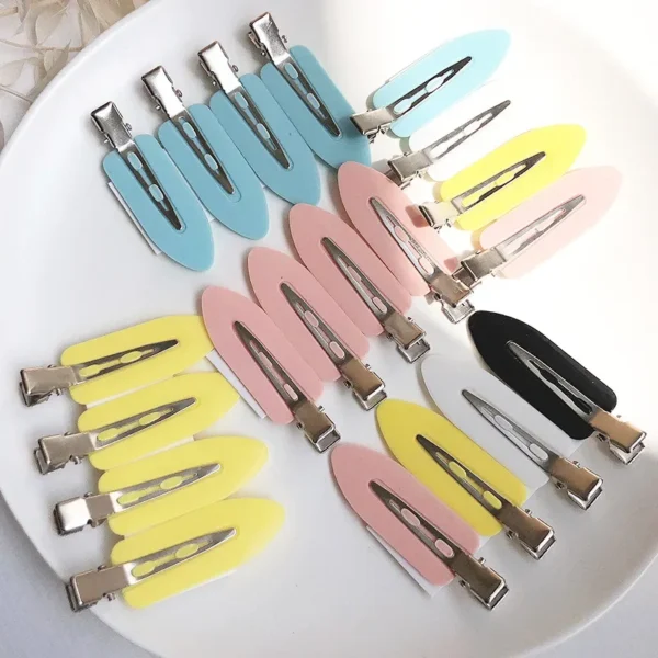 4pcs No Bend Seamless Hair Clips Side Bangs Fix Fringe Barrette Makeup Washing Face Accessories Women Girls Styling Hair Pins - Image 4