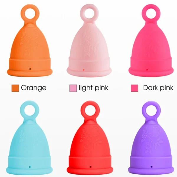 менструальная чаша Reusable Menstrual Disc for Women Feminine Lady Menstrual Disc Tail Flat-fit DesignSterilizing Silicone Cup - Image 3