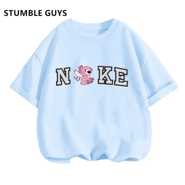 Lilo Stitch Trucksuit Kids T-Shirt Kawaii T Shirt Anime Cartoons Children Casual Clothes Tee Shirt Baby Girl Boy Fashion Y2K Top - Image 3