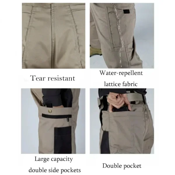 Men’s Cargo Pants Multi Pockets Work Trousers Casual Tactical Pants Male Outwear Straight Autumn Winter Wear-Resisting Trousers - Image 5