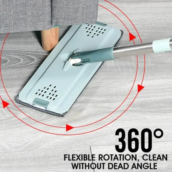 Thickened square household hand washable mop, scraping and cleaning mop bucket, one mop, flat mop, floor mop, absorbent mop - Image 2