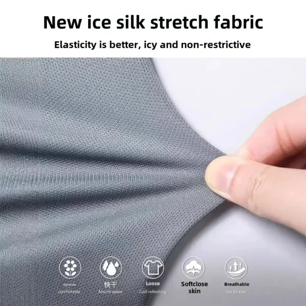 Men’s Quick-Dry Sports T-Shirt, crafted from ice silk fabric for ultra-thin, breathable comfort during fitness and training sessions. - Image 4