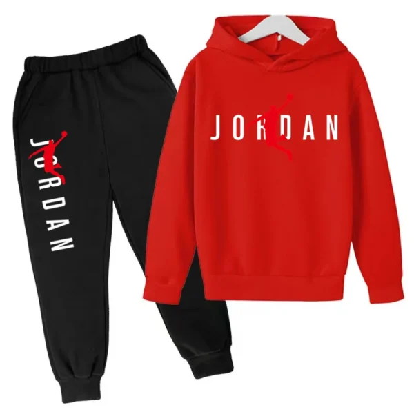 Kids Casual Alphabet Print Sweatshirt Hoodie+ Pants 2P Outdoor Sports 3-12 Years Boys Girls Toddler Clothing Street Charming Set - Image 4