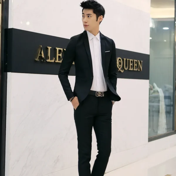 Men’s 3-Piece Blazer Set, Elegant Formal Suits, Business Luxury Full Vest Pants Coats Classic Jackets - Image 5