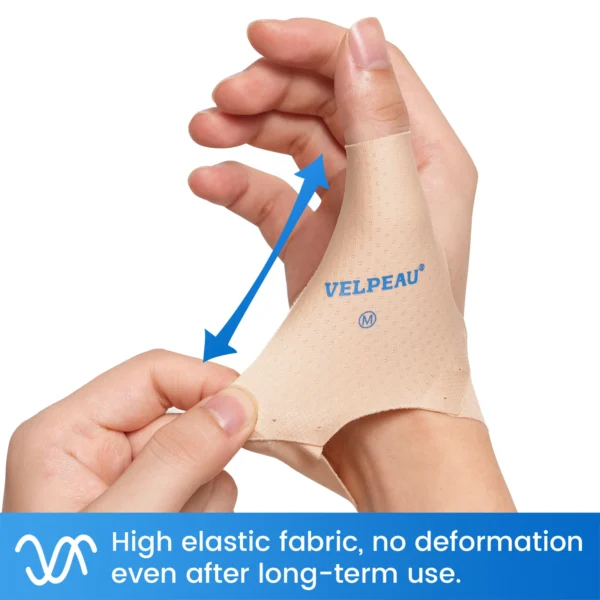 VELPEAU Elastic Thumb Support Brace for Arthritis, Tendonitis Pain Thumb Compression Sleeve Water-resistant and Breathable - Image 2