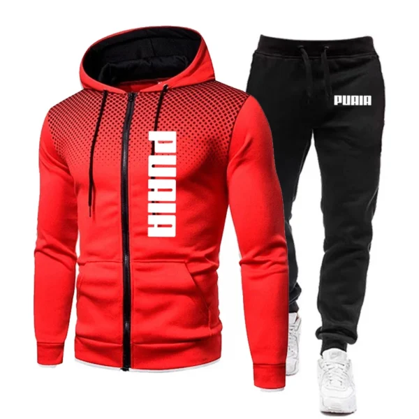 Hot Sales Men’s Tracksuit, Outdoor Daily Zipper Coat Top, Autumn Winter Fashion Sweatpants - Image 2