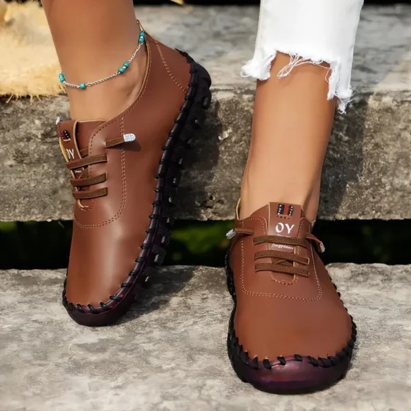 Women Summer Shoes Leather Handmade Shoes Mom Comfortable Lightweight Oxford Large Size Soft Sole Shoes Обувь Женская Летняя - Image 2