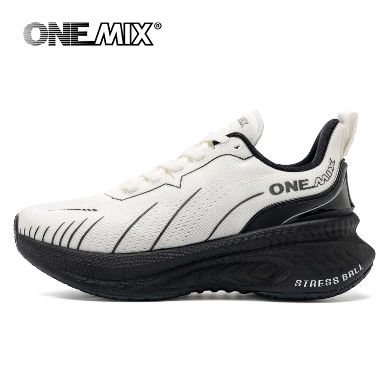 ONEMIX White Road Running Shoes for Men Air Cushion Outdoor Sport Shoes Male Trainers Summer Jogging Shoes Women Footwear - Image 4