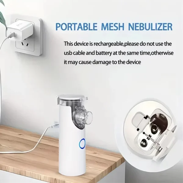WF Portable Nebulizer Inhalators Adult Kids Silent Steam Mesh portatil Nebulizer Inhaler Rechargeable portable nebulizer - Image 4