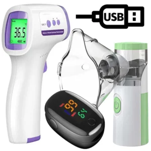 Oximeter Ear Thermometer Health Handheld Inhale Nebulizer Mesh Atomizer Inhaler Nebuliser Inhalator for Adult Kids Nebulizador