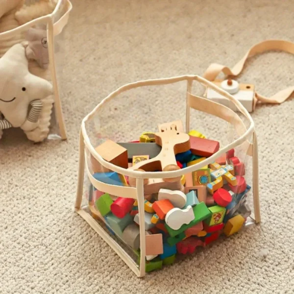 Children's Toys Storage Basket Transparent Storage Box Sub Block Plush Toys Large-capacity Household Multifunctional - Image 6