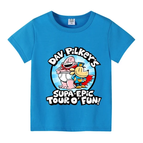 New Dog Man Kids T-shirts Cute Cartoon Figure Graphic T-shirt Kawaii Baby Boys Casuals Short Sleeves Tops 2025 Children clothes - Image 6