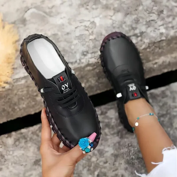 Women Summer Shoes Leather Handmade Shoes Mom Comfortable Lightweight Oxford Large Size Soft Sole Shoes Обувь Женская Летняя - Image 3