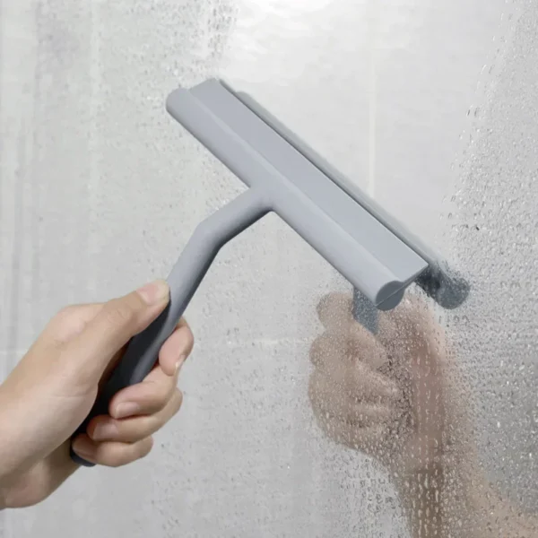 Shower Squeegee Window Glass Wiper Silicone Scraper Cleaner Brush Long Handle Bathroom Mirror Wiper Scraper Cleaning Accessories - Image 5