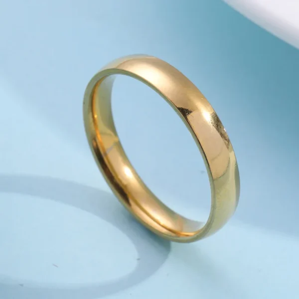 Fashion Simple Smooth Stainless Steel Ring for Women and Men Classic Couple Rings Wedding Engagement Jewelry - Image 2