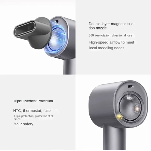 XIAOMI MIJIA High Speed Hair Dryer H701 Water Ion 65m/s Wind Speed 220V Professional Hair Care Quick Drye Negative lon HairDryer - Image 3