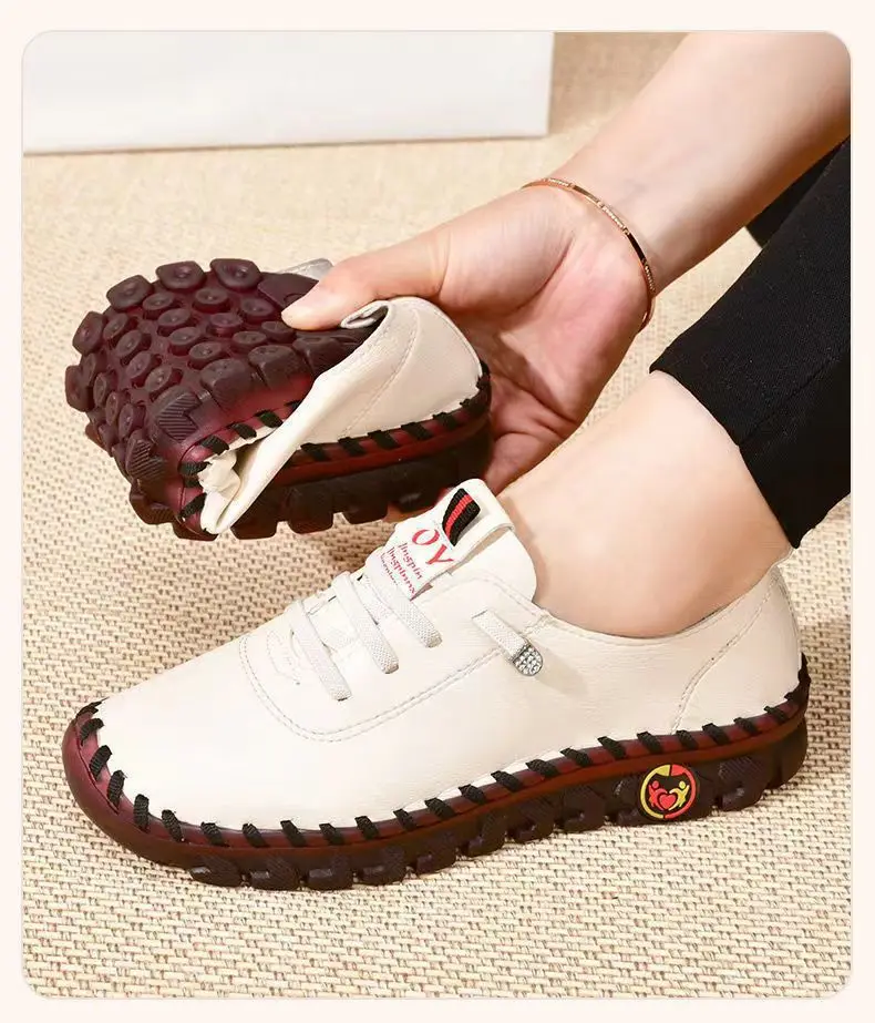 2023 Women's Flat Shoes New Orthopedic Loafers Woman Moccasins Stitched Slip On Ballet Flats For Women Nurse Shoes Medical - Image 6