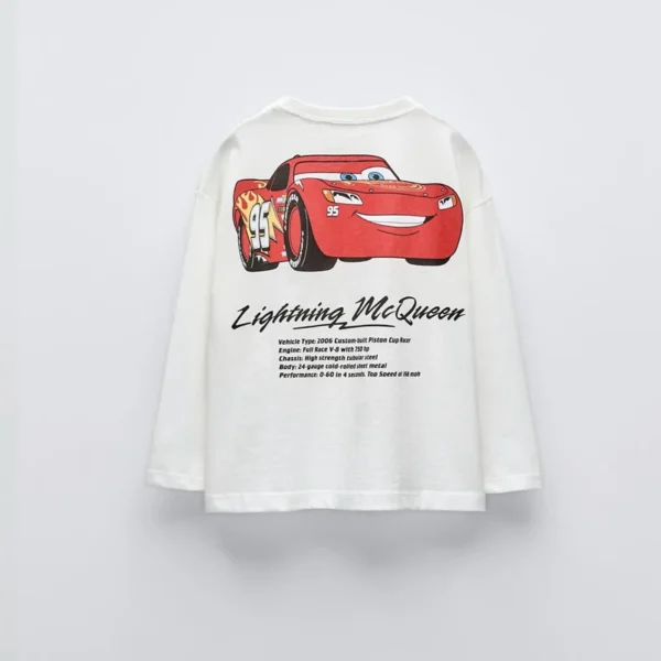 Spring Fall Kids Clothing Long Sleeve Tees Tops Printed Cartoon Car Baby Boys Crewneck Pullover Base Shirt Children's Clothes - Image 5