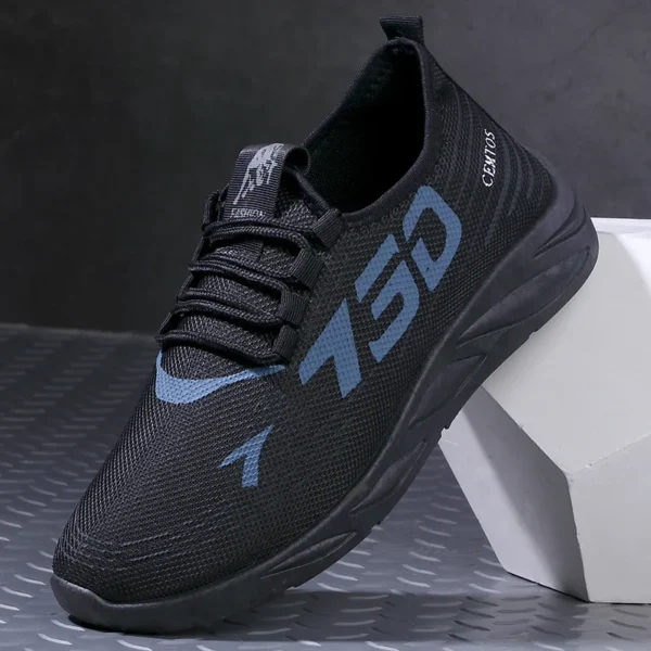 Men's casual sports shoes, lightweight sports shoes, white outdoor breathable mesh black running shoes, sports jogging tennis sh - Image 4