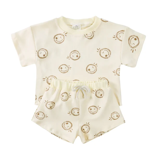 100% Cotton Kids Summer Clothing Sets Children Casual Suit Girls Boys Short Suits Baby Outfits for 1-8years - Image 4