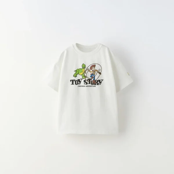 Cartoon Monster Tees Printed Black T-shirt Summer Wear Boys And Girls Fashion Casual Thin Tops Kids Cute Crewneck Base Shirt - Image 4