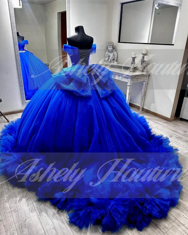 Customized Royal Blue 15 Year Old Girl Quinceanera Dresses Bow Ruffle Ball Gown Women Prom Special Occasion Wear Party 14 26 New - Image 4