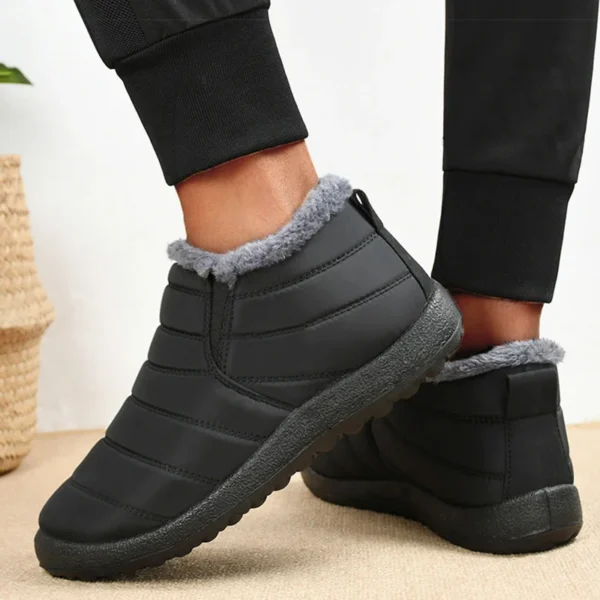 Men's Boots Slip On Winter Shoes For Men Ankle Boots Winter Booties For Men Fur Shoes Waterproof Snow Boots Warm Casual Botas - Image 2