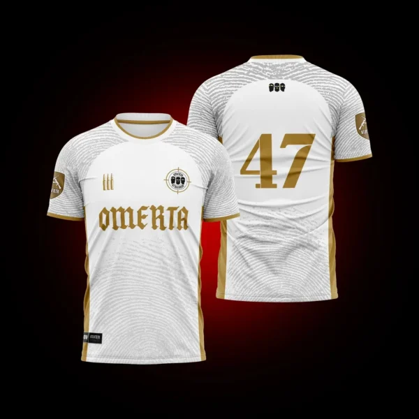 maillot omerta 47 t shirt men casual black white top y2k clothes - Image 2