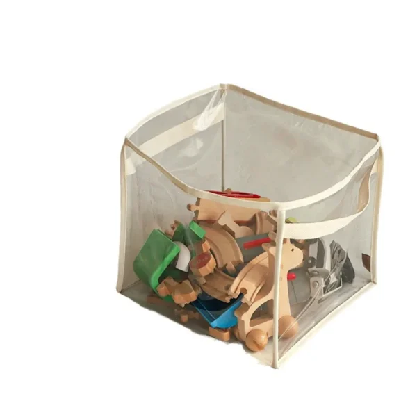 Transparent children's toy storage basket large size toy storage bag large capacity household multifunctional storage basket - Image 5