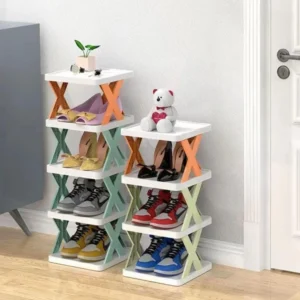 Detachable Shoe Racks Space-Saving Stackable Plastic Shoes Shelf Multi-Layer Assembled Shoes Racks Household Shoe Rack Organizer