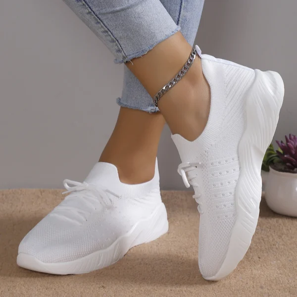 Summer Women Shoes Mesh Breathable Casual Sneakers Lace-Up Vulcanized Shoes Ladies Platform Sport Shoes Female Tennis Shoes - Image 4