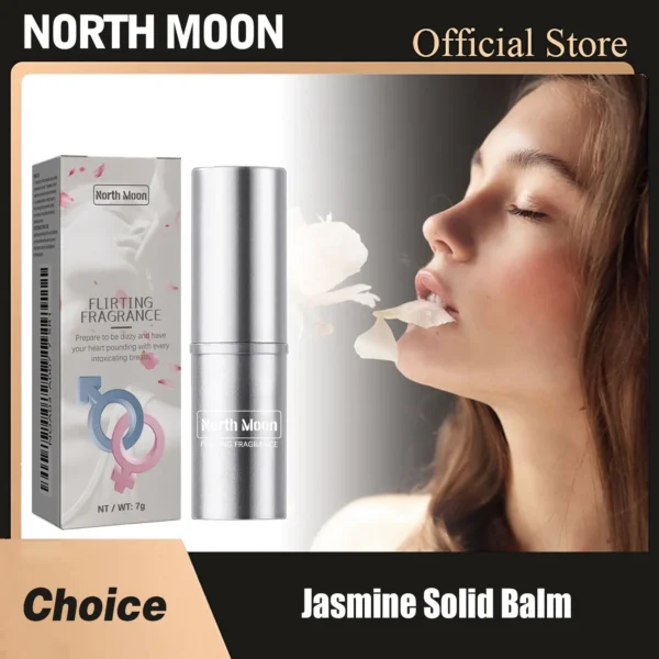 North Moon Women Jasmine Solid Balm Mild Long Lasting Fragrances Charming Dating Men Keep Fresh Portable Pheromone Solid Perfume