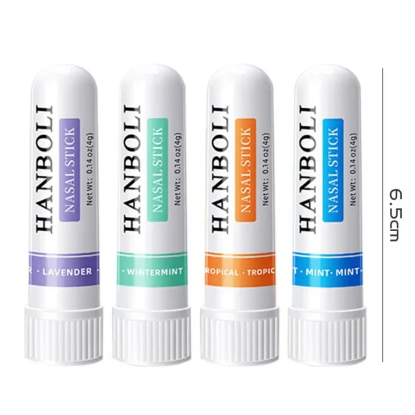 4Pcs Essential Oil Nasal Stick Peppermint Wintermint Lavender Flavor Daily Refreshment Fatigue Relief Aromatherapy Inhaler Stick - Image 6